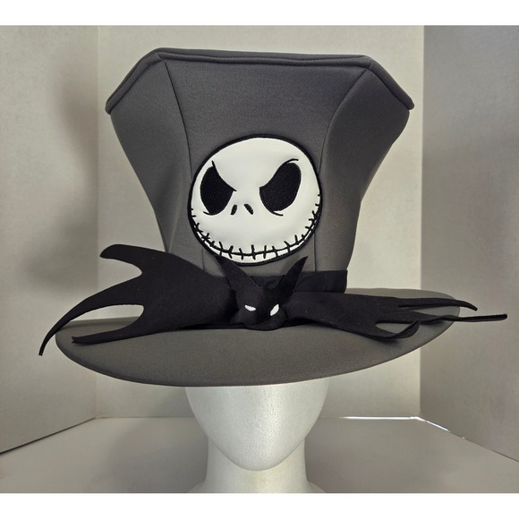 Disney Other - Disney Parks Nightmare Before Christmas Jack Skellington Foam Top Hat Grey Adult